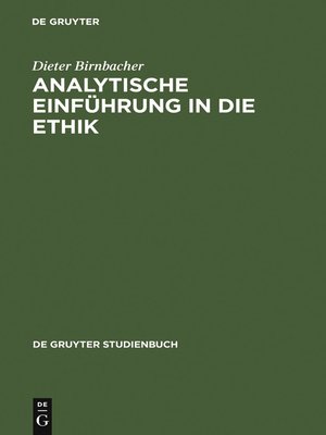 cover image of Analytische Einführung in die Ethik